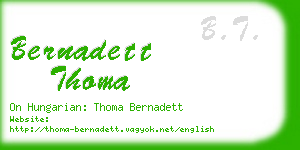 bernadett thoma business card